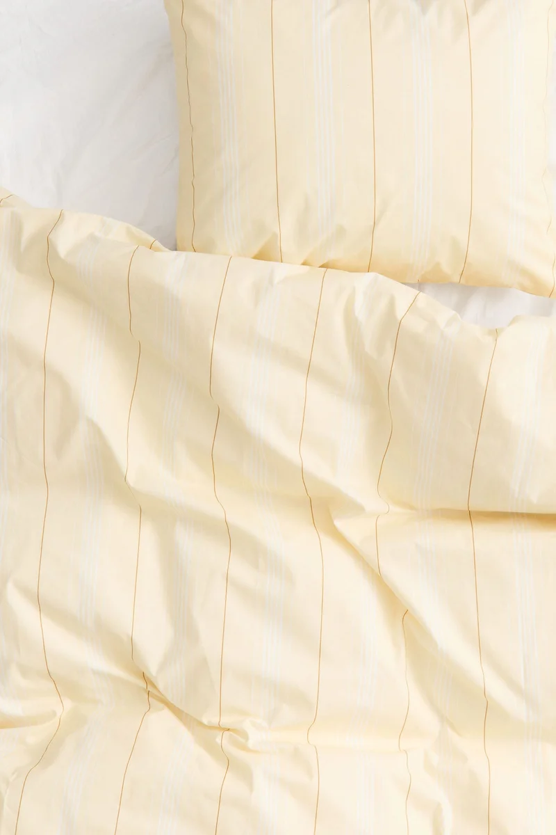 اتش اند ام طقم غطاء لحاف مفرد من قطن البيركال